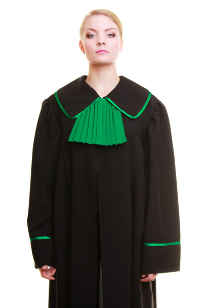 Woman lawyer attorney in classic polish gown - Fotoğraf, Görsel