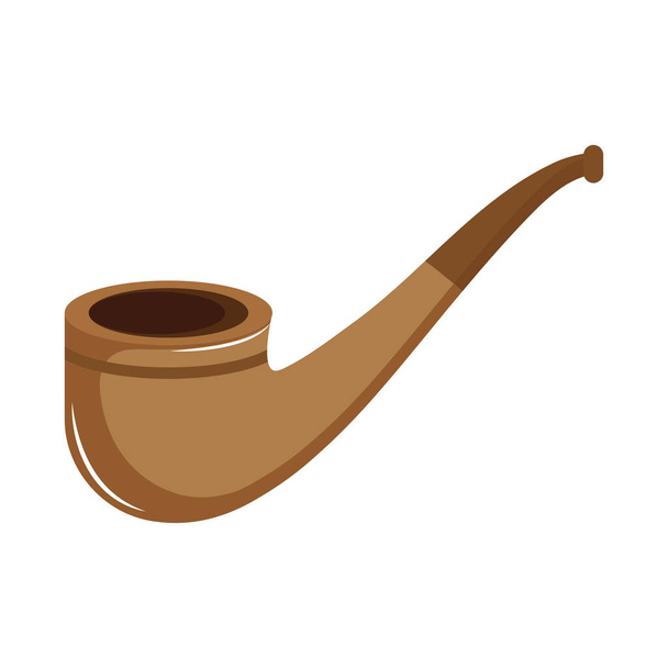 деревянная табачная трубка - Вектор,изображение