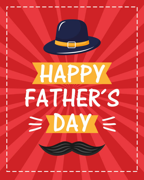 fathers day card - Vector, imagen