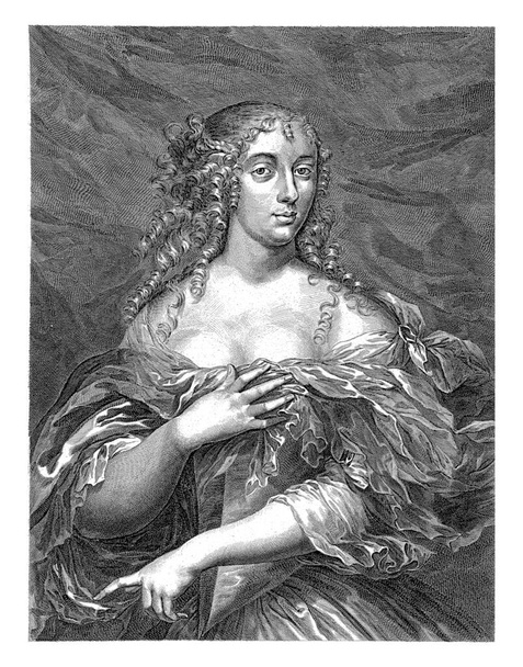 Portrait of Louise Francoise de La Baume Le Blanc de la Valliere, mistress of Louis XIV. - Photo, Image