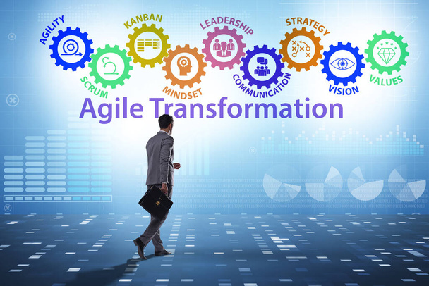 Concept van agile transformaion en reorganisatie - Foto, afbeelding