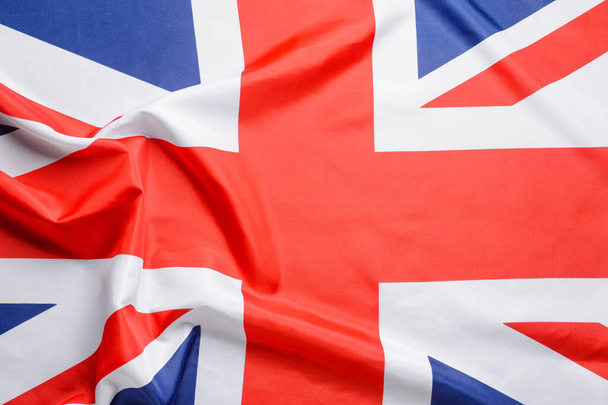 Nationale vlag van het Verenigd Koninkrijk als achtergrond - Foto, afbeelding