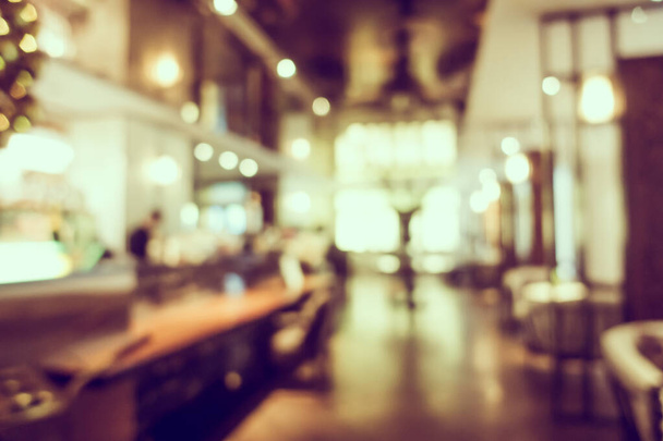 Abstract blur and defocus restaurant and coffee shop cafe interior for background - Photo, Image