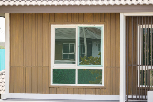 Modern window frame outside the house - Photo, Image