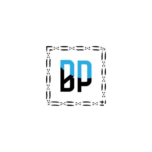 BP Uniek abstract geometrisch logo ontwerp - Vector, afbeelding