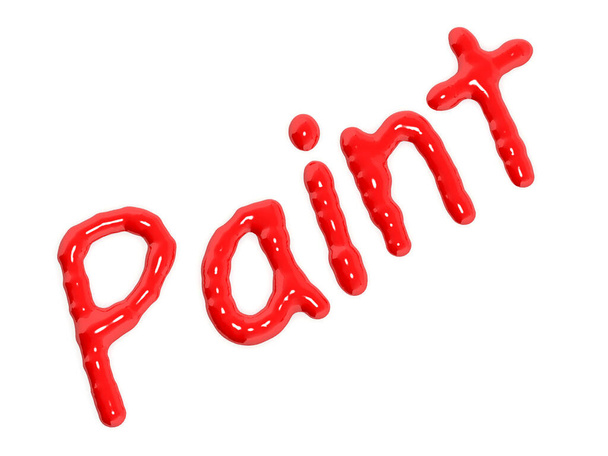 paint word 3d rendering - Photo, Image