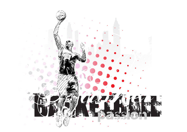 basketbalový vektorový plakát pozadí - Vektor, obrázek