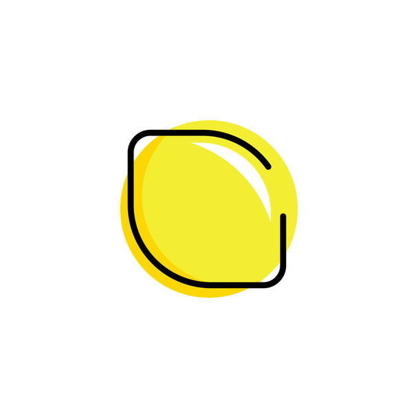 Icono de ilustración de vector de fruta limón fresco - Vector, Imagen