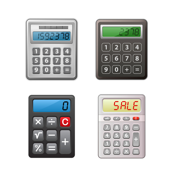 kolekcja kalkulator - Wektor, obraz