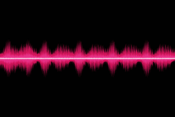 Rózsaszín digitális hanghullám háttér.Zene, technológia, tudomány, digitális koncepció - Vektor, kép