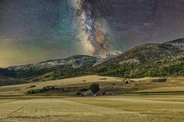 The Milky Way over a mountain field - Photo, Image