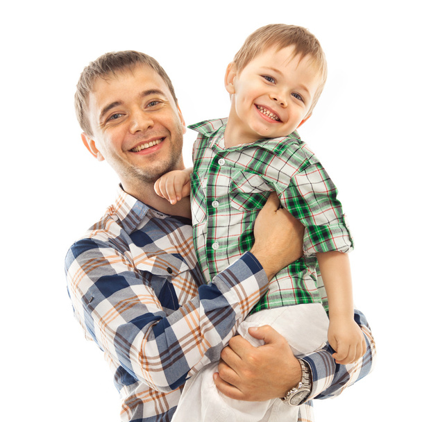 Joyful father with son carefree and happy - Fotografie, Obrázek