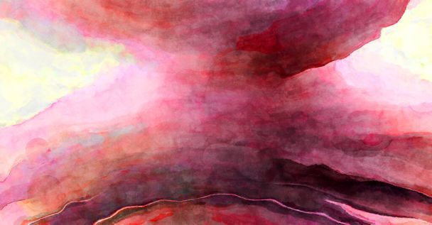Expressive abstract watercolor artwork. Brush painted digital art painting. Colorful creative watercolor Illustration. - Zdjęcie, obraz
