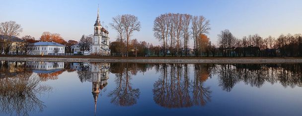 church river panorama vologda, landscape orthodoxy tourism russia - Fotografie, Obrázek