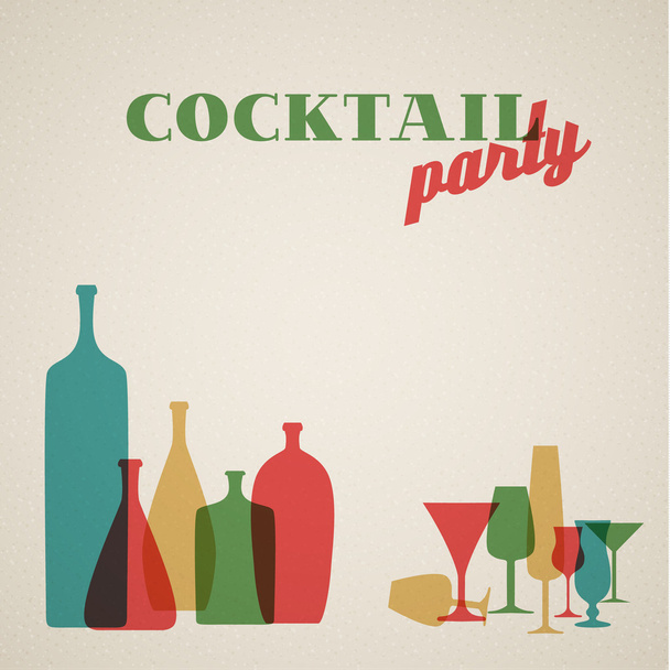 Retro Cocktail Party Einladungskarte - Vektor, Bild
