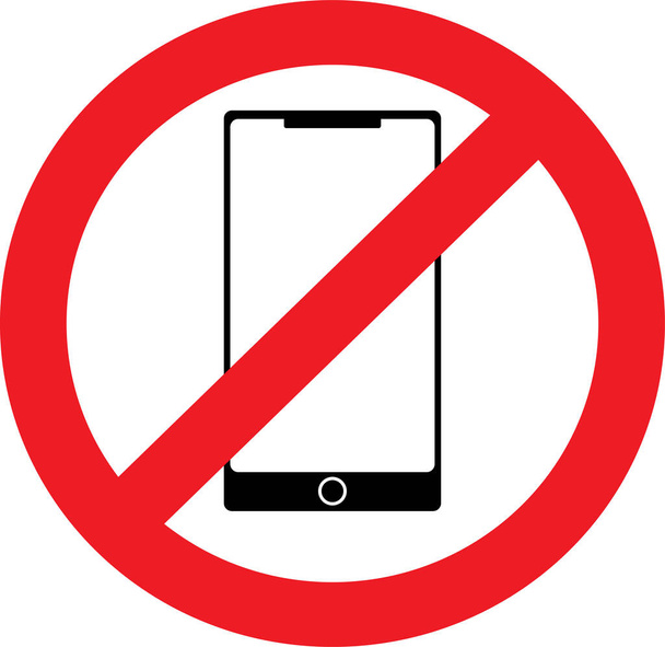 Znak wskazujący, że korzystanie z telefonów komórkowych jest niedozwolone - Zdjęcie, obraz