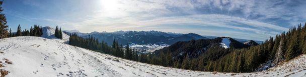 Panorama de inverno da montanha Hoernle na Baviera, Alemanha - Foto, Imagem