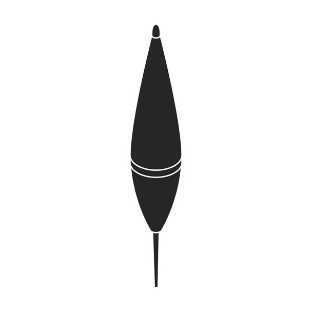 Fishing float vector black icon. Vector illustration fishing float on white background. Isolated black illustration icon of floats. - Wektor, obraz