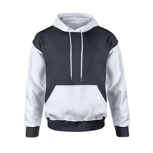 Add your graphics as much as you want, to this Front View Creative Men's Hoodie Mockup In Dark Sapphire Color. You can use it super easily. - Foto, imagen