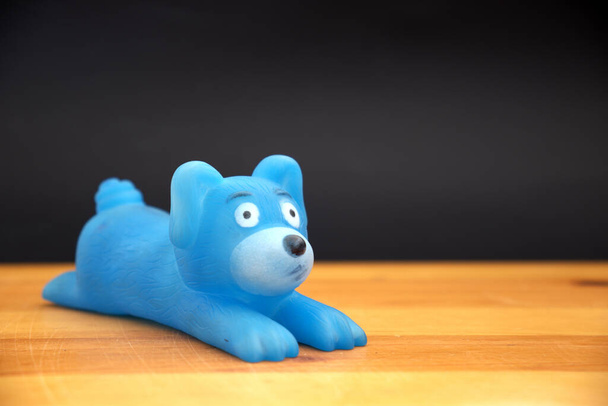 a fluo blue dog pastime doll - Photo, Image