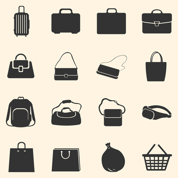 Vektor-Set von Taschen-Symbolen - Vektor, Bild