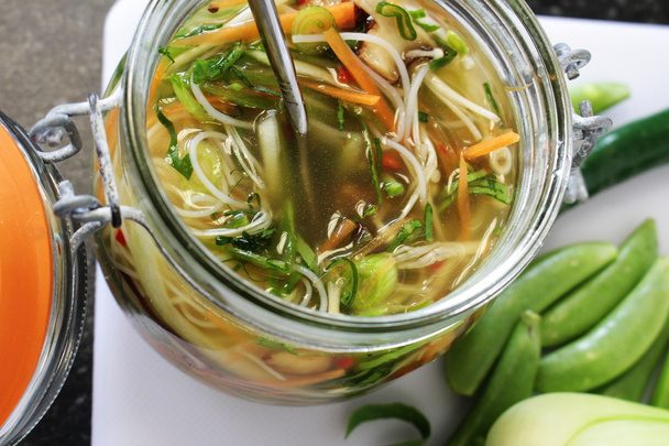Potted vegetables noodles - Foto, Imagem