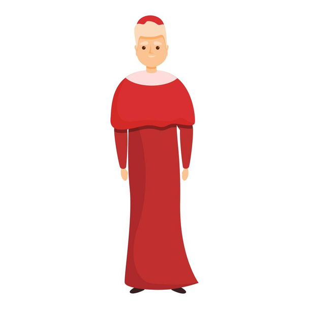 Priest cardinal icon, cartoon style - Vektor, kép