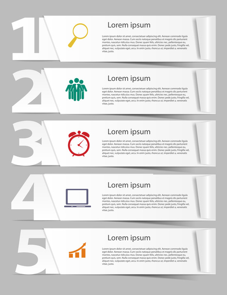 Papír infographics design - Vektor, kép