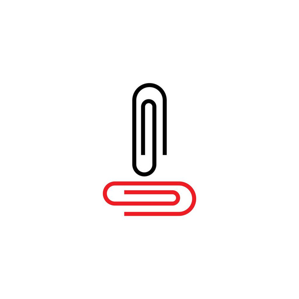 Clip de papel icono vector ilustración logo diseño - Vector, Imagen