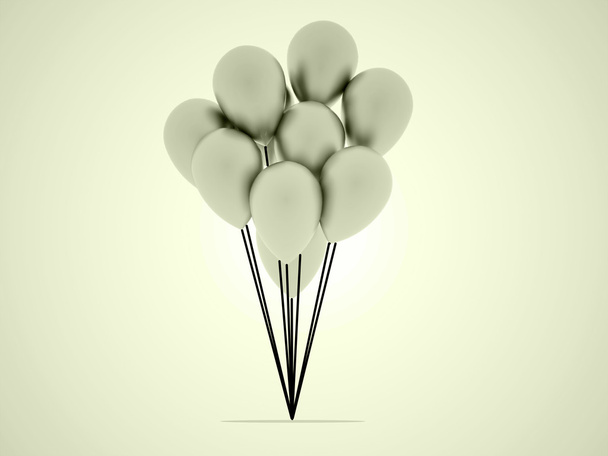 Many balloons rendered - Foto, immagini