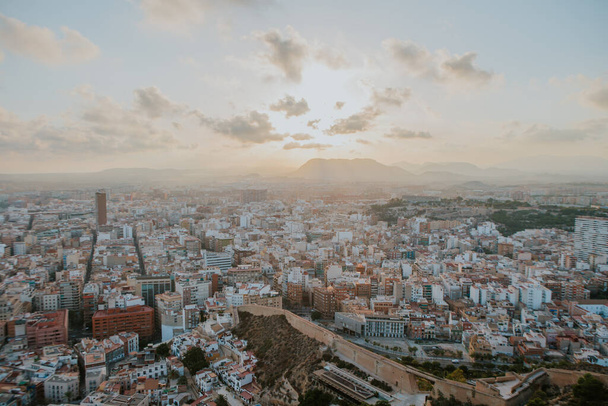 A beautiful cityscape of Alicante under the sunlight in the morning in Spain - Fotoğraf, Görsel