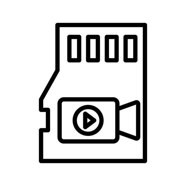 Cartão flash Ícone de vetor isolado que pode facilmente modificar ou editar - Vetor, Imagem