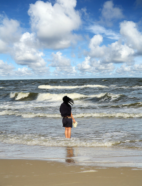 dziewczyna i lato morze - Zdjęcie, obraz