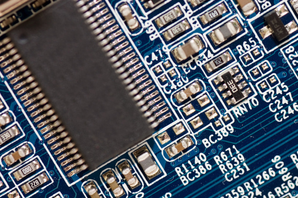 Detail of computer circuit board - Foto, Imagen