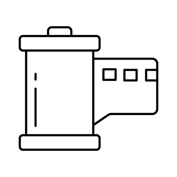 Film cartridge Isolated Vector icon which can easily modify or edit - Vector, Image