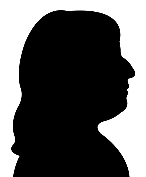 señora cabeza silueta vector - Vector, Imagen