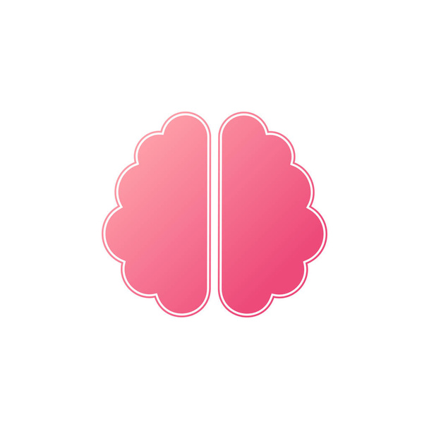 脳のベクトルアイコン。ブレインストーミングシンボルロゴ絶縁ベクトルイラストEPS 10 - ベクター画像