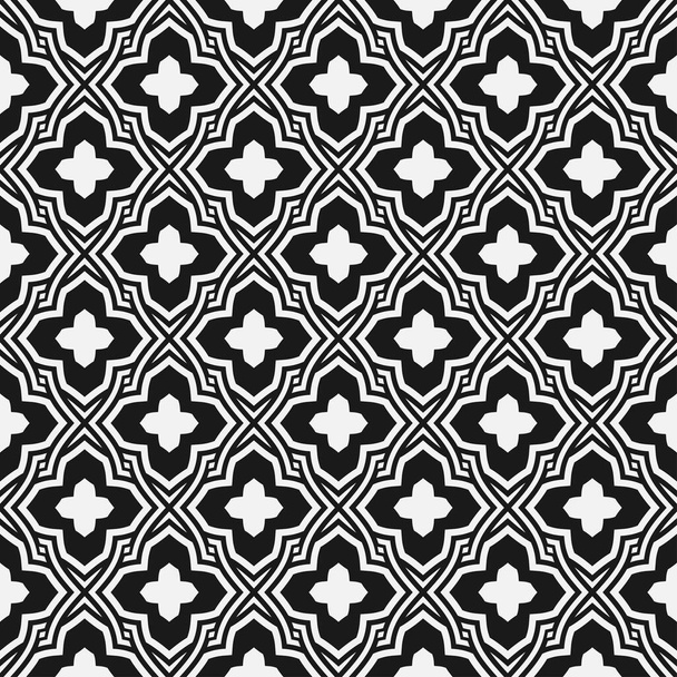 An abstract seamless vector the pattern. Modern geometric texture. Monochrome background from the thin line for design of the card, a cover, a flyer. - ベクター画像
