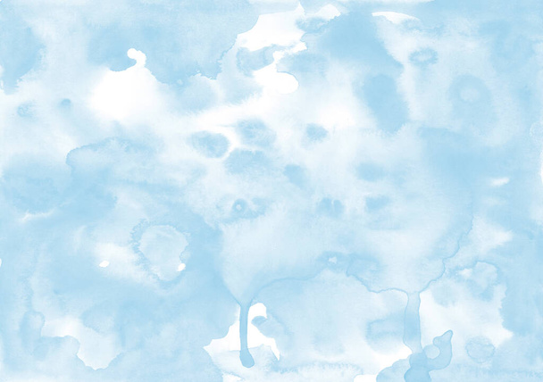 watercolor stains. delicate blue neutral background. for cards, backgrounds, fabrics, posters, magazines and any design - Photo, Image