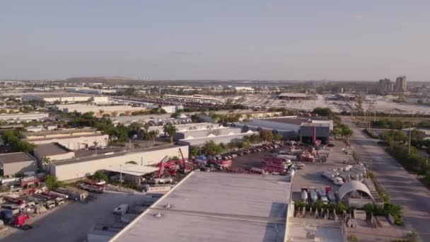 Sanayi şirketleri ve demiryolu Hialeah Gardens Miami FL ABD - Video, Çekim