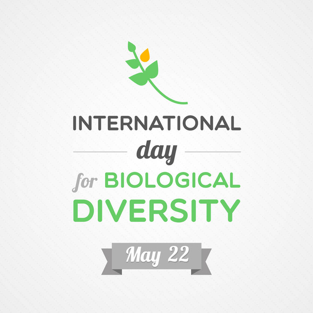 Міжнародний день біологічної різноманітності. 22 травня. Візуальне зображення, плоский дизайн - Вектор, зображення