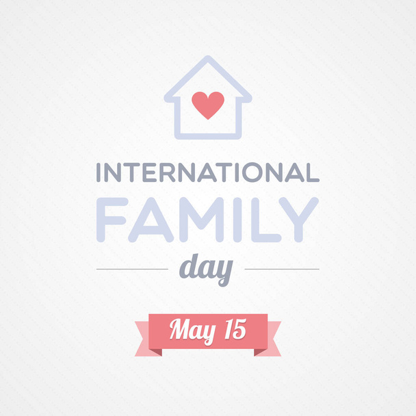 Giornata internazionale della famiglia. 15 maggio. Illustrazione vettoriale, design piatto - Vettoriali, immagini