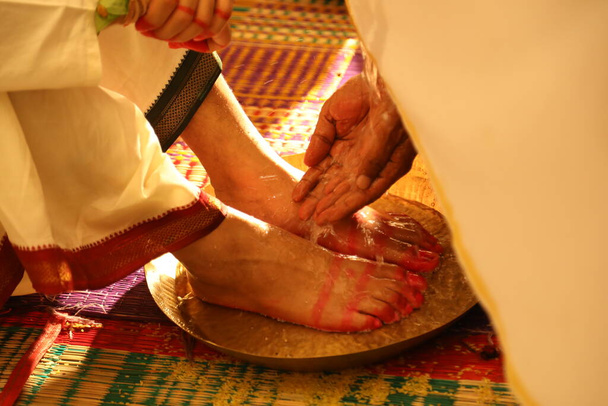Ceremonia tradicional de boda hindú - Foto, imagen