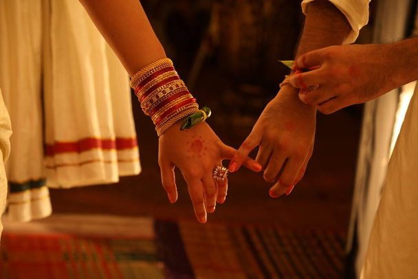 Hagyományos hindu esküvői ceremónia - Fotó, kép