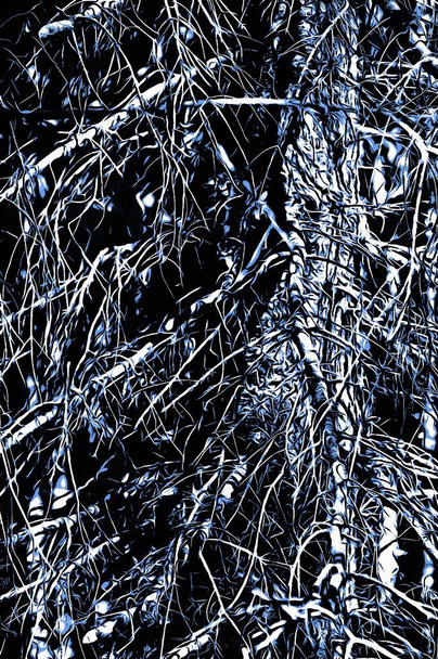 zamrzlý les v zimě s olejomalbou efekt - Fotografie, Obrázek