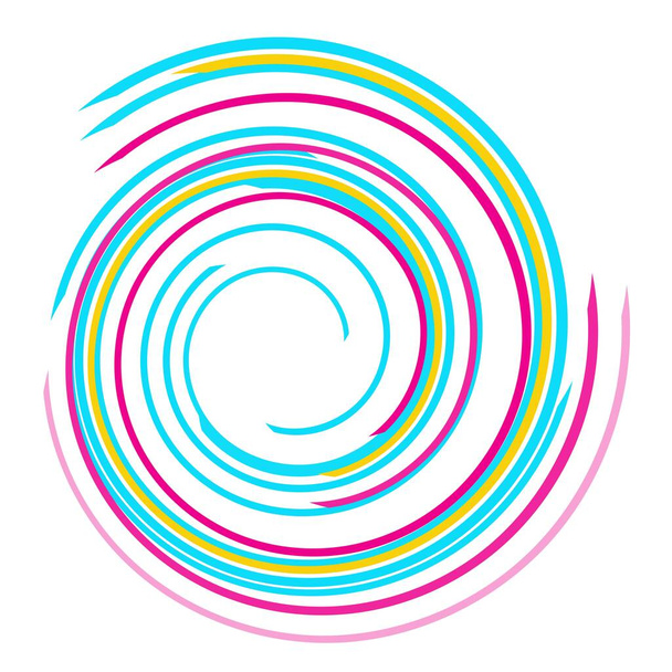espiral de redemoinho colorido no fundo branco - Vetor, Imagem