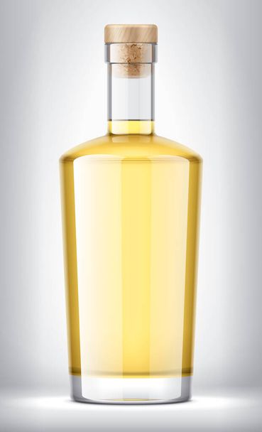 Glass bottle on background. Cork version.  - Foto, Imagen