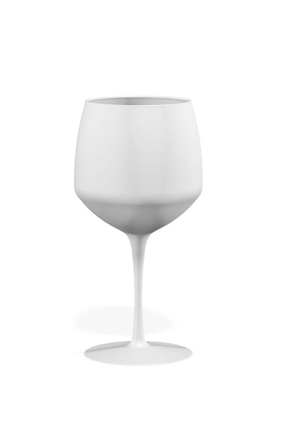Weinglas-Attrappe isoliert auf weißem Hintergrund - 3D-Render - Foto, Bild