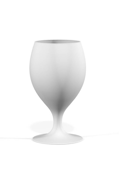 Maqueta de copa de vino aislada sobre fondo blanco - 3d render - Foto, Imagen