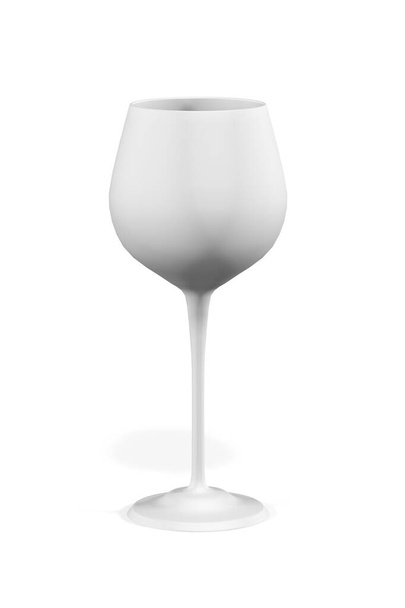 Wine glass mockup isolated on white background - 3d render - Foto, Imagen